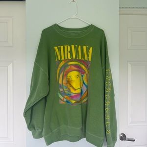 urban outfitters green nirvana sweatshirt